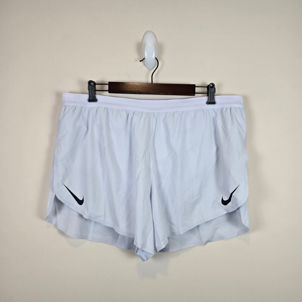 Nike Men's Size XXL Dri-FIT ADV AeroSwift 4'' Brief-Lined Shorts Football Gray